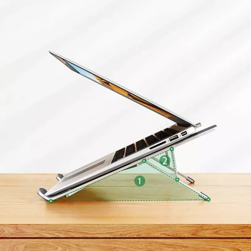 Laptop stand UGREEN LP451 adjustable aluminium alloy for 8–17 inch laptops, 5 positions, silver