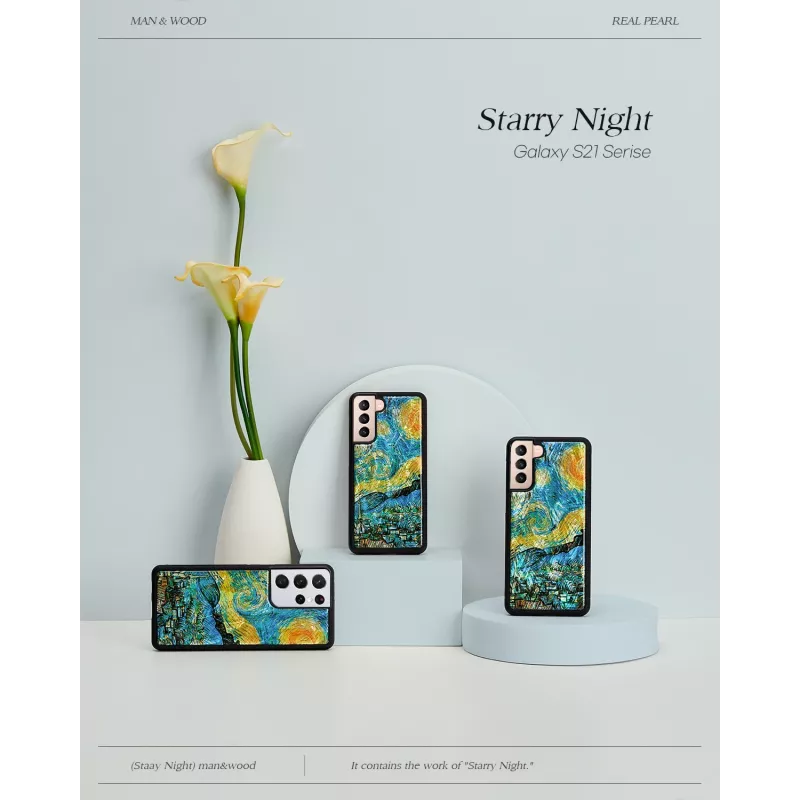 Protective case iKins for Samsung Galaxy S21+ — starry night black