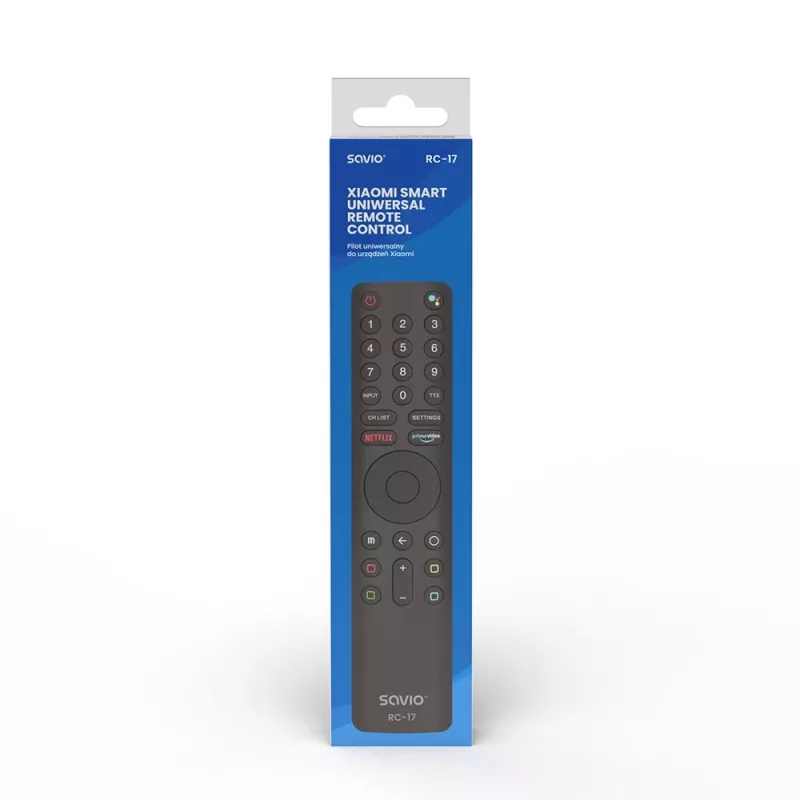 SAVIO RC-17 TV Remote Control IR/Bluetooth, supports 20 devices, 10 m range, black