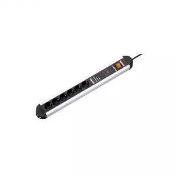 Power extension Bachmann PRIMO 1.75 m 6 AC outlet(s) Black Grey