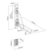 Wall-mounted bicycle rack MACLEAN MC-471 — holds up to 35 kg, single bike storage