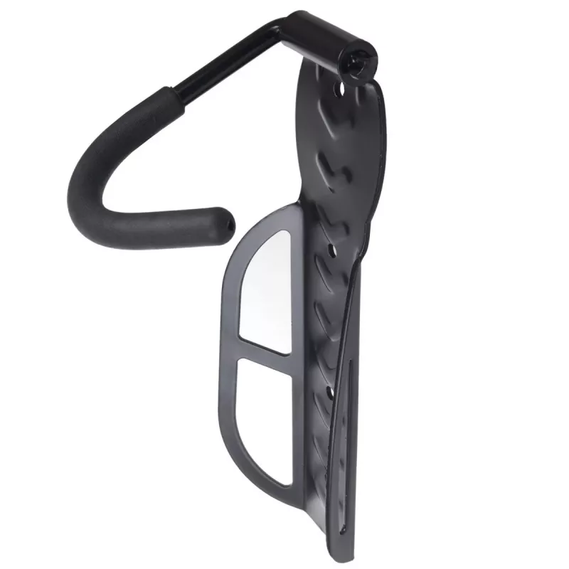 Wall-mounted bicycle rack MACLEAN MC-432, vertical bike mount, adjustable width, max load 30 kg, black