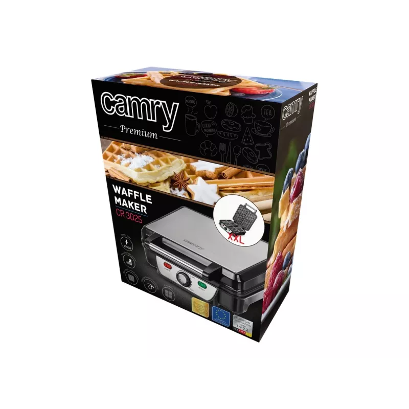 CAMRY Waffle Maker 1150 W Black, Multicolour, One Size, CR 3025