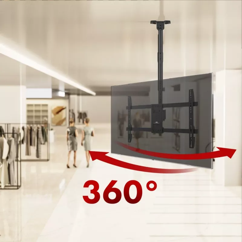 Ceiling TV mount MACLEAN MC-112B, max load 60 kg, adjustable tilt and rotation