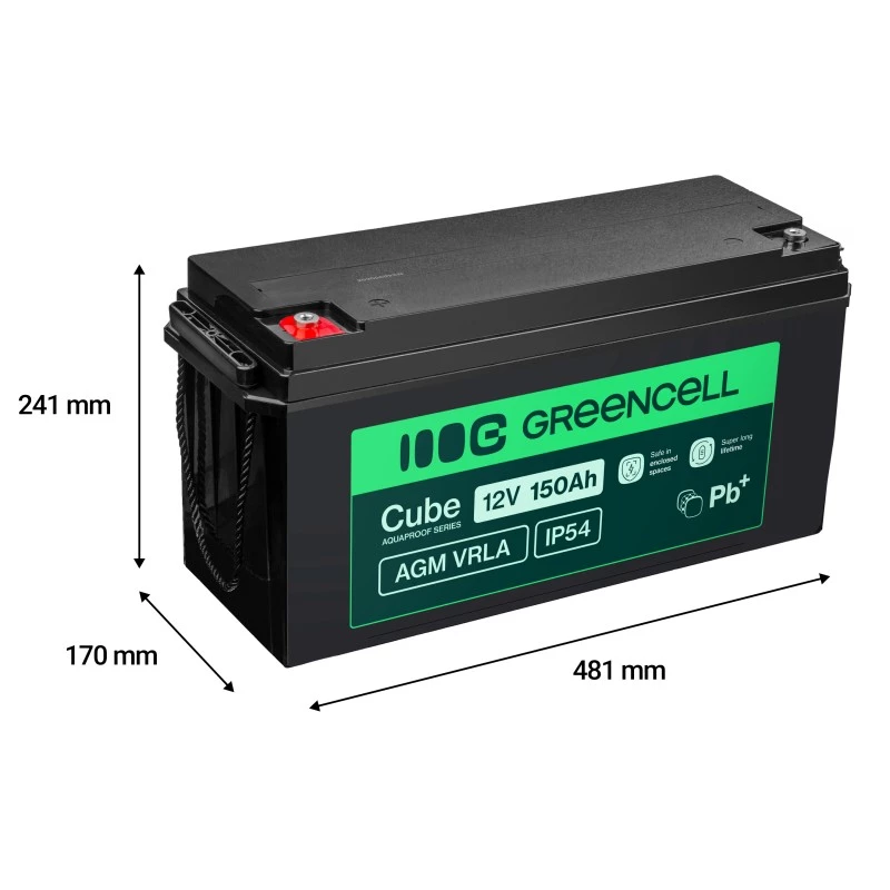 AGM Battery Green Cell AGM12V150AH-J 12V 150Ah Sealed Lead Acid