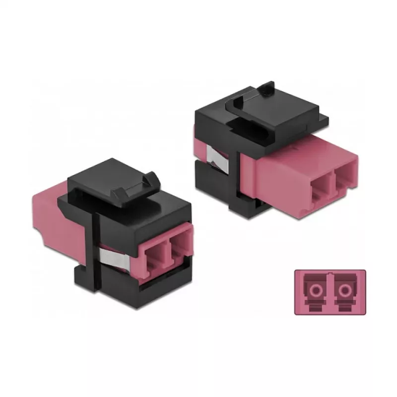 Keystone Module LC Duplex female to LC Duplex female DeLOCK