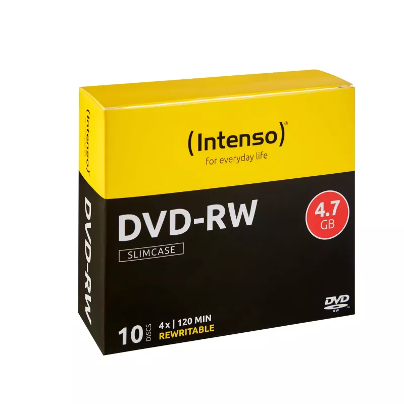 INTENSO DVD-RW 4.7 GB 4x, 10 pcs, 120 mm optical disc, slimcase