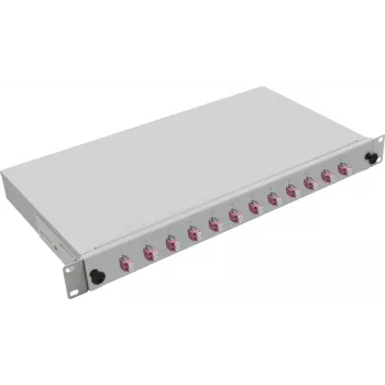 Fiber Optic Breakout Box helos LWL 252009 — Rack-mount 1U, 12× LC MM
