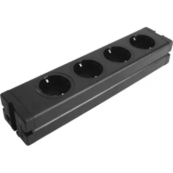 Power strip EUROLITE 30240070 — 4-socket aluminium housing, black