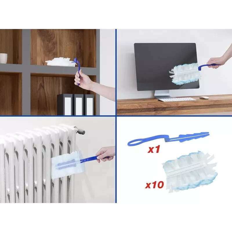 Beper Duster Kit C203PUL004 with 10 Refills — handheld duster kit, replaceable microfiber heads