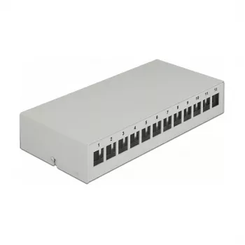Patch Panel DeLOCK Keystone 12 Port Grey
