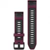 Silicone watch band GARMIN Quickfit 010-13391-04, 20 mm, Graphite/Red