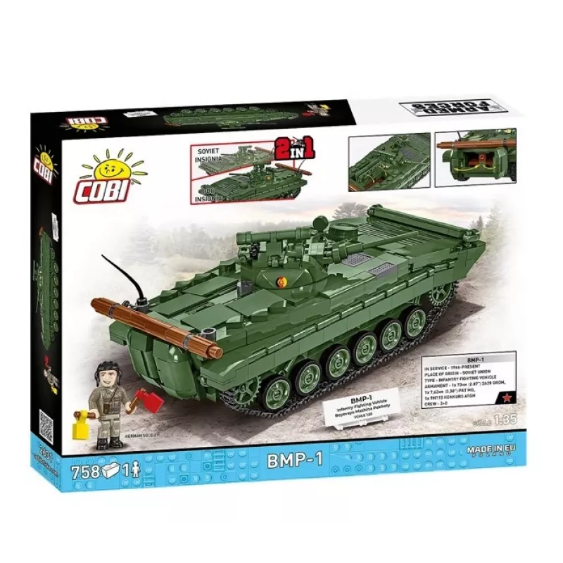 Construction set Cobi Blocks BMP-1 758 pieces - scale model building bricks