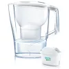 Water filter jug BRITA Aluna Transparent White — 2.4 L total / 1.4 L filtered, MAXTRA, dishwasher-safe