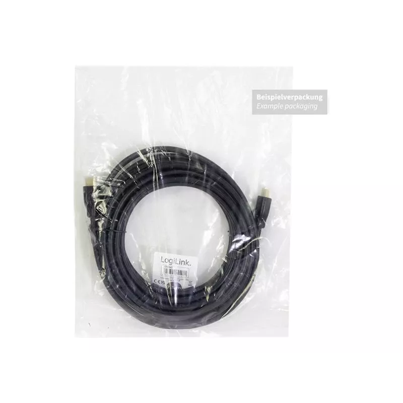 LogiLink HDMI connection cable HDMI-A plug, HDMI-A plug 3.00 m black CH0038 4K UHD HDMI cable