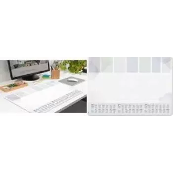 Desk Pad Sigel Pastel H6312 — paper surface, white/grey, fits 2026/2027/2028, 30 sheets