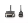 Assmann DisplayPort adapter cable. DP - DVI (24+1) M/M. 1.0m. w/interlock. DP 1.2 compatible. UL. CE. bl (AK-340301-010-S)