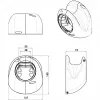 Cable holder go-e CH-002-08-01 Wall Black 127x74x140 mm