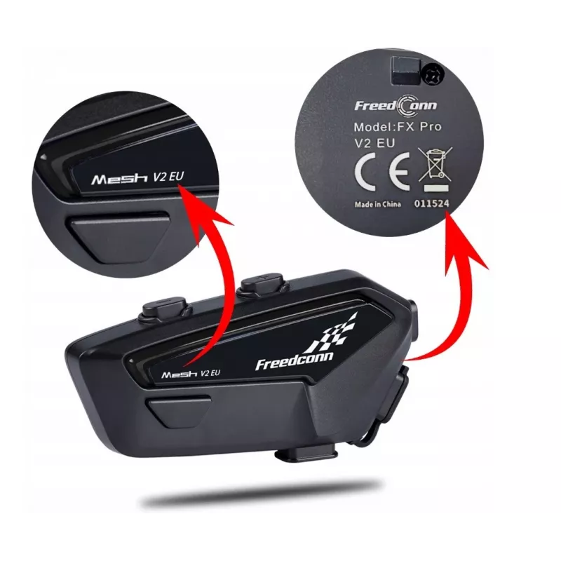 FreedConn FX Pro V2 EU MESH motorcycle intercom