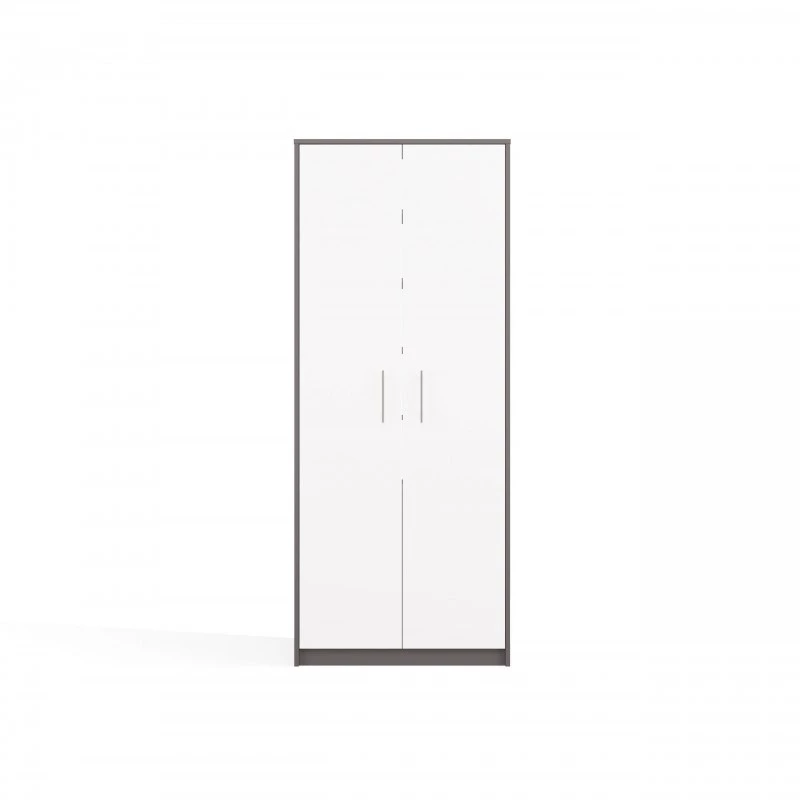 OLIV 2D CLOSED SHELVING UNIT, ANTHRACITE/WHITE SET