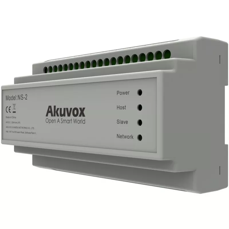 Akuvox NS-2 network switch Fast Ethernet (10/100) DIN rail Grey