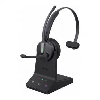 Wireless Mono Headset Yealink WH64 Pro Teams with Bluetooth and UC compatibility, noise-cancelling mic