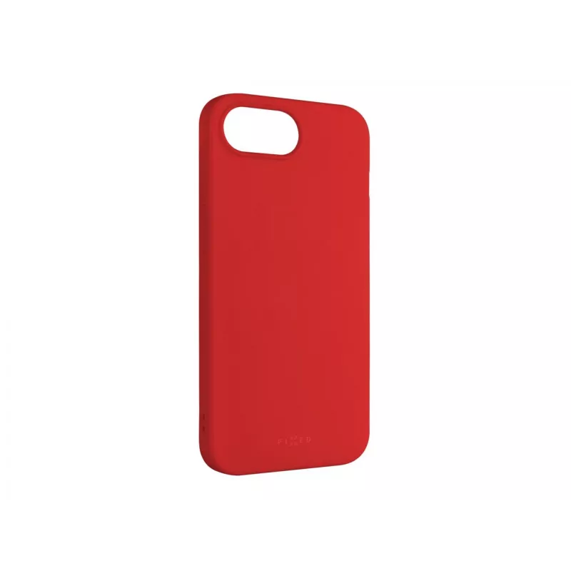 Phone back cover FIXED for Apple iPhone 16e, rubber, red, slim protective case