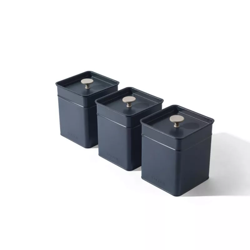 Kitchen storage canister set Salter BW126131EU7 4-piece airtight metal and plastic canisters