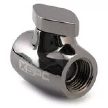Ball valve XSPC G1/4, brass body with black-chrome finish, model WASC-504
