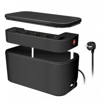 LogiLink Outlet Strip LPS282U 4 safety sockets 2 USB-A 1 USB-C black