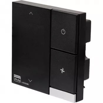 Smart HVAC thermostat Shelly LinkedGo Black — digital Wi‑Fi (802.11b/g/n), 87×87×35 mm