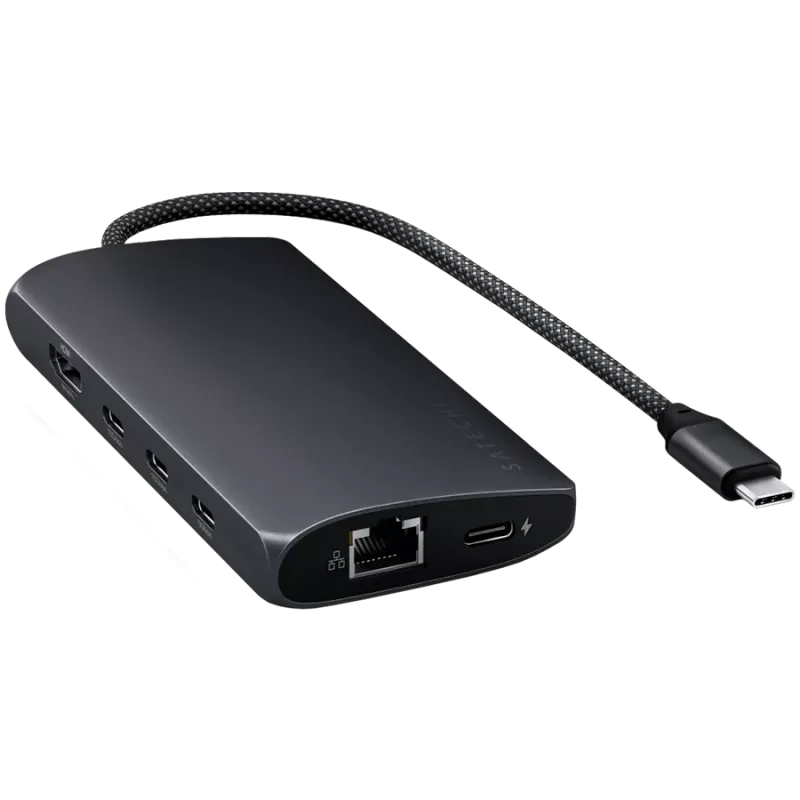 Satechi USB-C Multiport Adapter ST-P8KED — 6 ports, supports 8K resolution