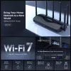 Tabletop router MERCUSYS MR47BE — Tri‑band Wi‑Fi 7 (2.4/5/6 GHz), 9300 Mbps, 3× RJ‑45, 2.5GbE, 6 external antennas