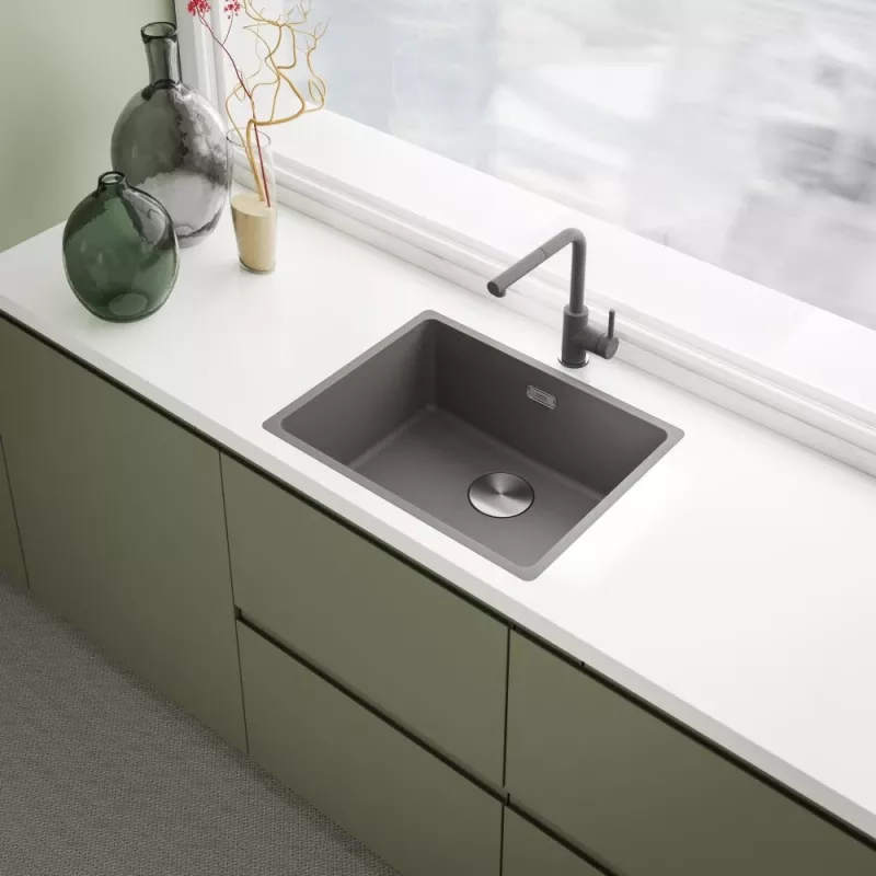 Tap Lina L Pull Out Nozzle HP Stone Grey