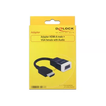 Video Cable Adapter HDMI Type A VGA D-Sub + 3.5mm DeLOCK 65587