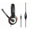 Wired gaming headset GEMBIRD MHS-03-BKRD — binaural, circumaural, 3.5 mm, 1.8 m cable, red/black