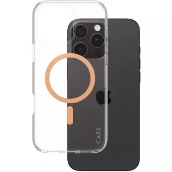 PanzerGlass CARE™ by ® Urban Combat Case Transparent w. Peachy MagSafe iPhone 16 Pro Max