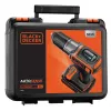 Drill Black & Decker ASD18K-QW, Keyless, 1.5 Ah, Black/Orange
