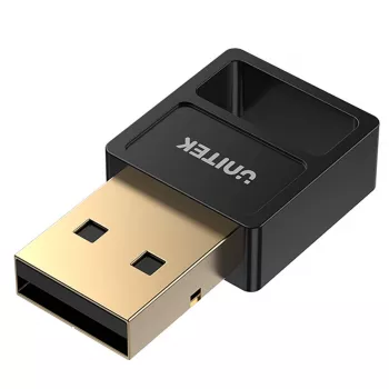 USB Bluetooth Adapter Unitek B105B — USB 2.0 Type-A, BLE v5.3, 3 Mbit/s, Black, Plug-and-Play