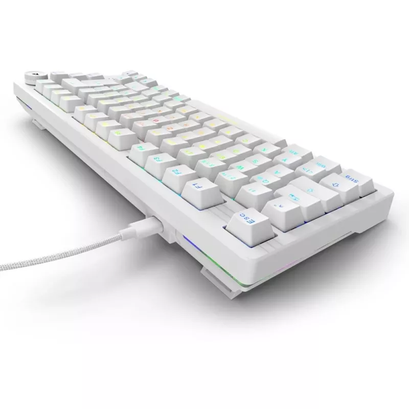 Keyboard Sharkoon SGK25 75% QWERTZ USB Wired RGB LED White