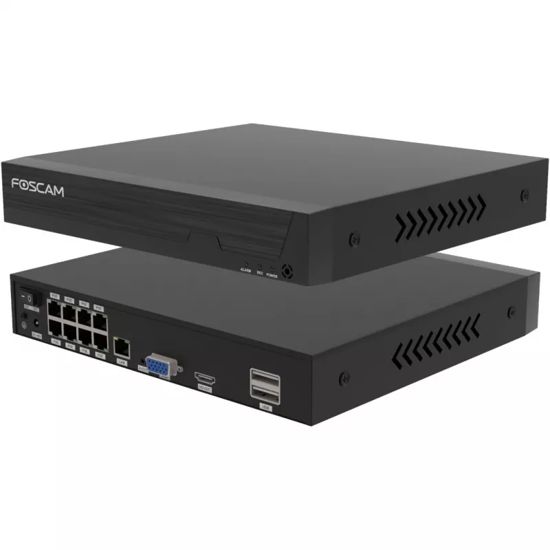 Surveillance Camera Set Foscam FN9108E-B4-2T — 4 Cameras with Recorder, Black