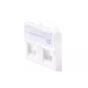 Wall outlet Lanview LKS830 45x45 mm 2-port Ethernet