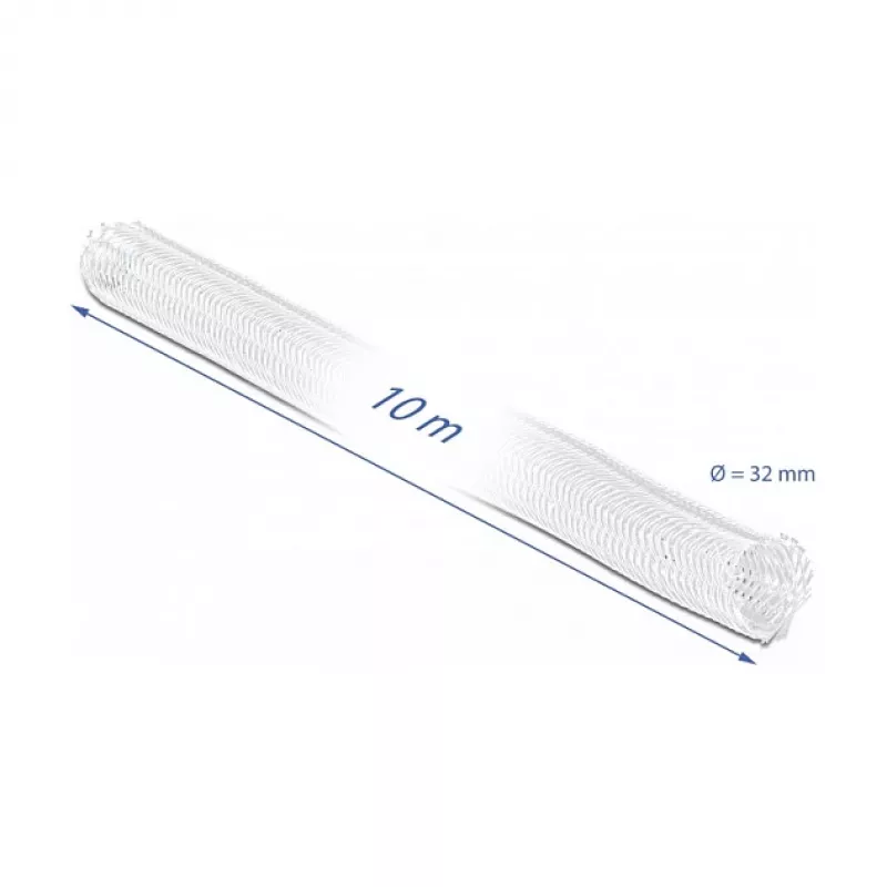 Braided Sleeving DeLOCK 20820 10 m x 32 mm white