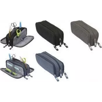 Pencil Case Wedo 24245133 Polyester Blue 230x75x85mm