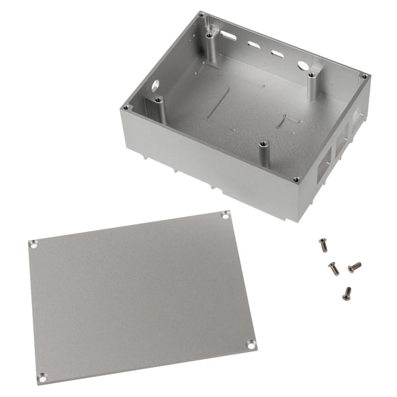 Akasa Aluminium Gehäuse für Raspberry Pi 4B mit Thermal-Kit - silber (A-RA09-M1S)