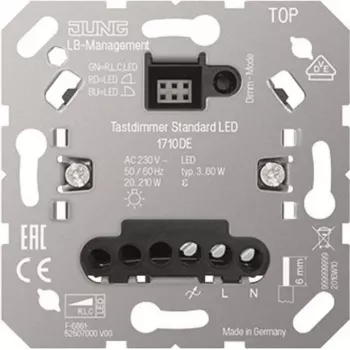 Switching dimmer for LED lights, Jung 1710 DE LED-Tastdimmer Standard