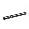 Patch panel 1U LANBERG PPUA-1024-B, 24 ports, Cat6a, U/UTP, 1U rack, depth 102 mm, metal, black