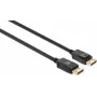 Manhattan DisplayPort 1.4 Cable, 8K@60hz, 2m, Braided Cable, Male to Male, With Latches, Fully Shielded, Black, Lifetime Warranty, Equivalent to DP14MM2M