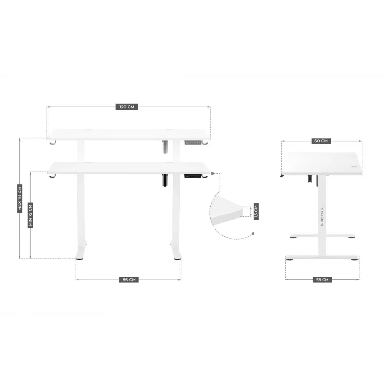 Electric desk MA-Leader 7.0 White