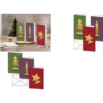Greeting Card Set sigel DS080 Cut-out Style DIN long — for inkjet and laser printers